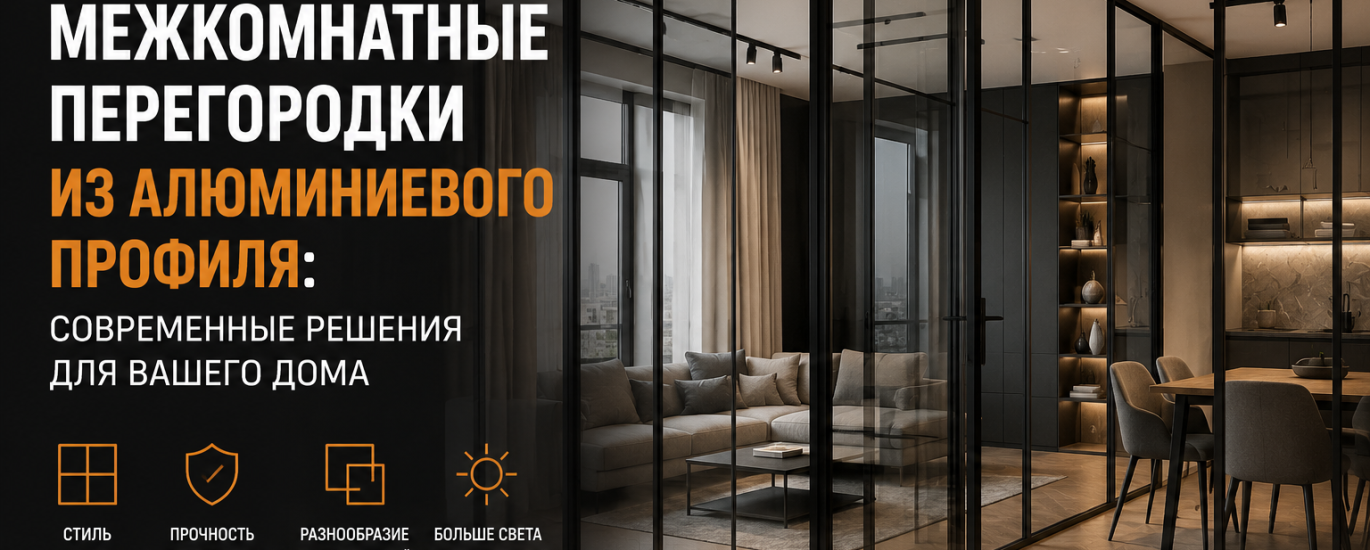 Межкомнатные перегородки из алюминиевого профиля