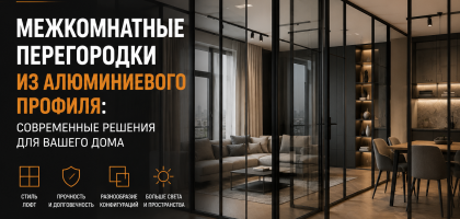 Межкомнатные перегородки из алюминиевого профиля